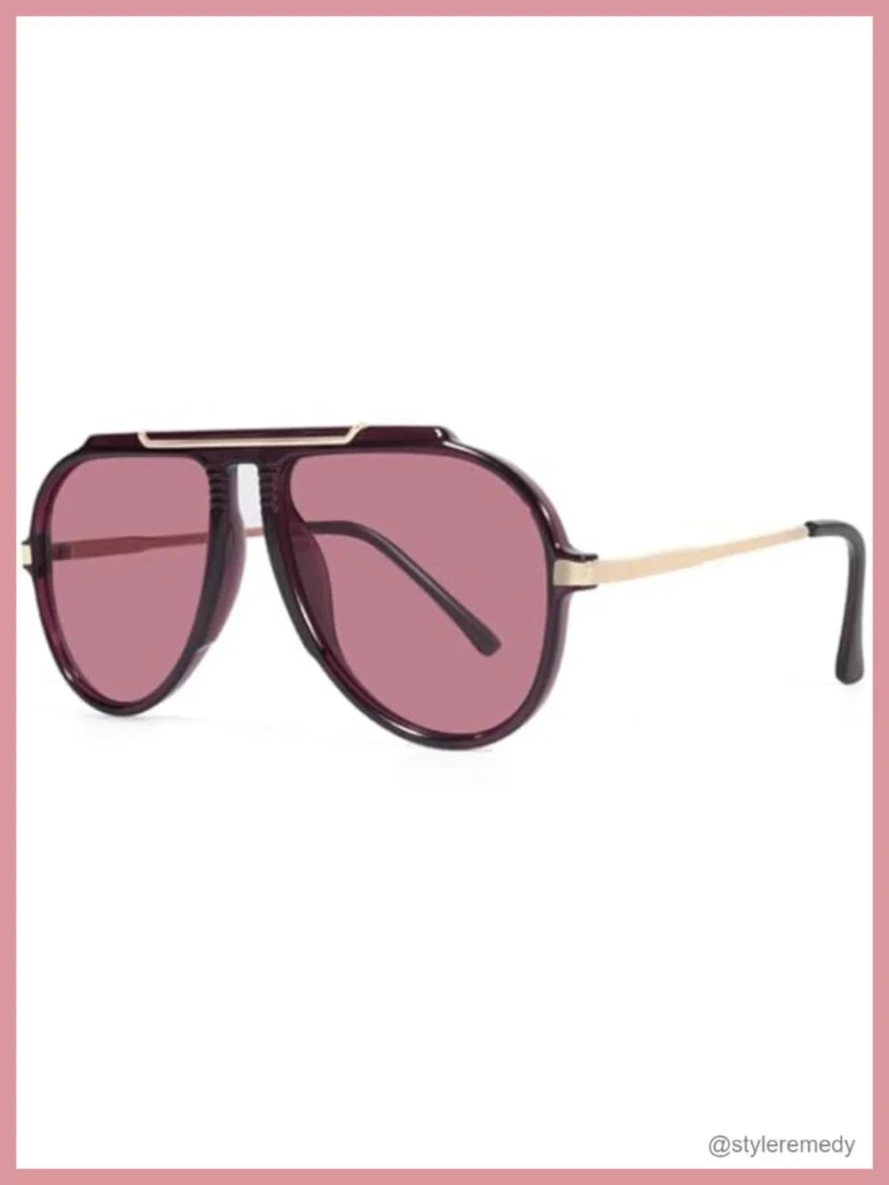 Oversized Aviator Sunglasses Retro 70s Vintage Metal Shades